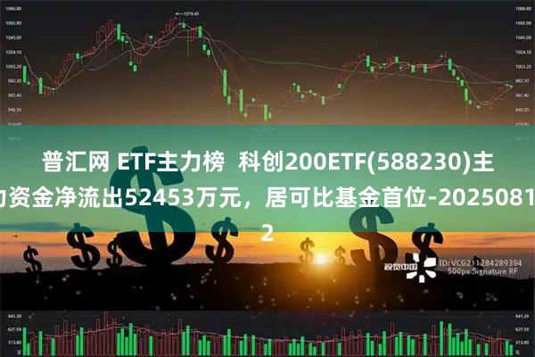 普汇网 ETF主力榜  科创200ETF(588230)主力资金净流出52453万元，居可比基金首位-20250812